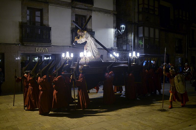 Paso de Jesús en la procesión de 'La Última Cena' de Balmaseda