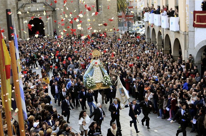 Procesión de La Carretilla en Villanueva de la Serena, en Badajoz