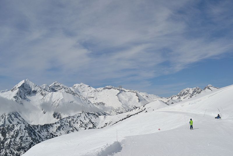 Imagen de las pistas de Saint Lary durante su última semana de la temporada.