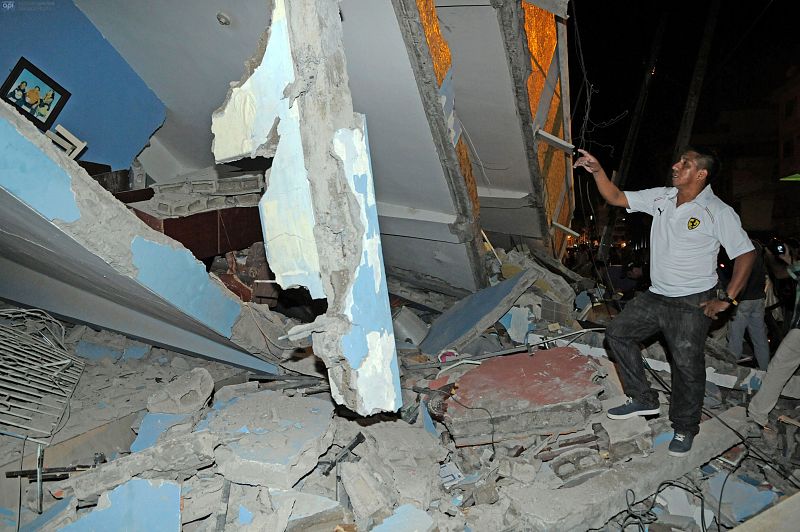 Una de las casas afectadas por el terremoto en Guayaquil