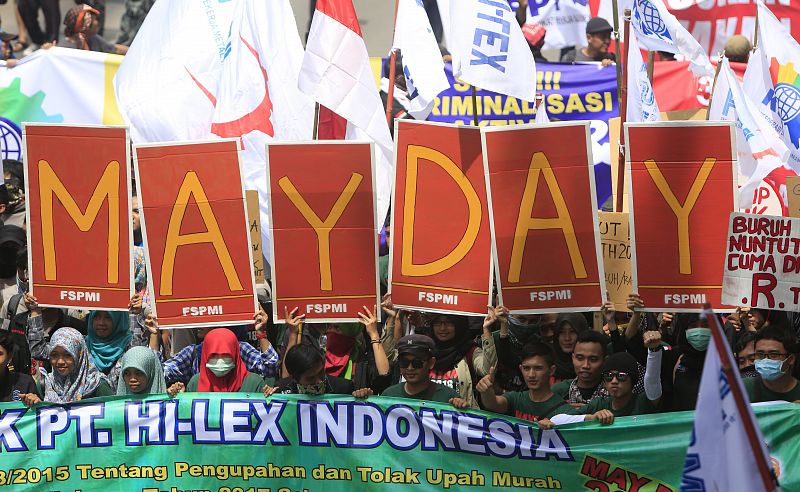 Labor day in Jakarta