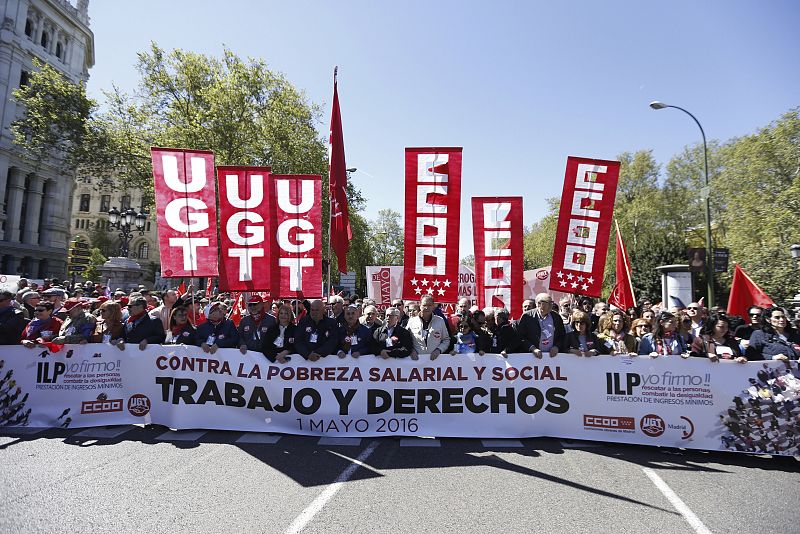 Los secretarios generales de CCOO y UGT, Ignacio Fernández Toxo y Pepe Álvarez