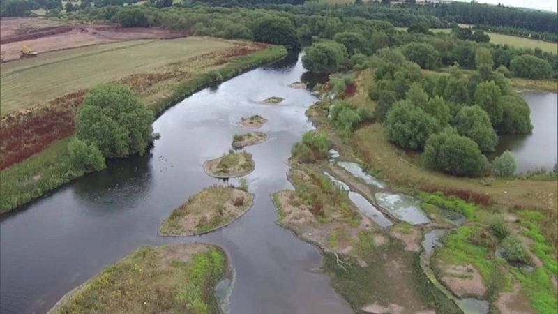 El río Trent, en las wetlands británicas. Aquí se propuso una restauración integral.