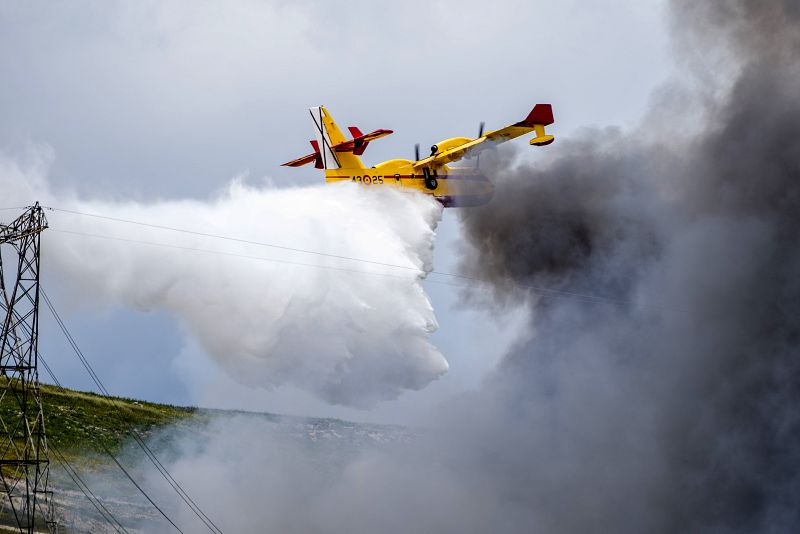 Incendio en el cementerio de neumáticos de Seseña