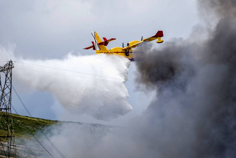 Incendio en el cementerio de neumáticos de Seseña