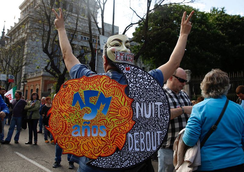 El movimiento 15M vuelve a las calles