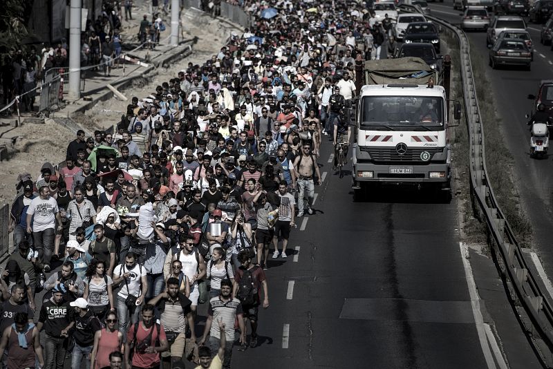 La gran marcha a Alemania desde Keleti