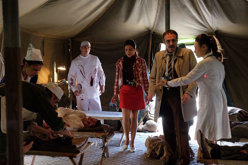 Rebeca, en el hospital de campaña