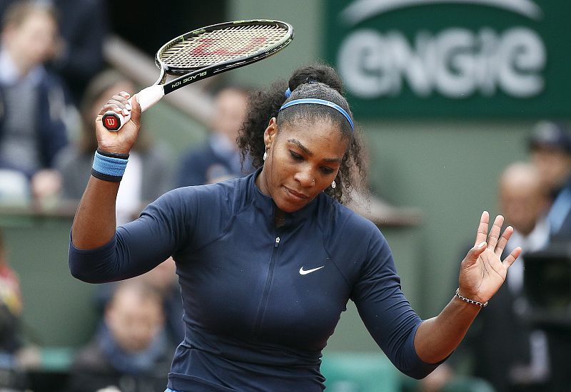 Serena ha sufrido mucho en la final ante Muguruza, que llevó el control del partido.