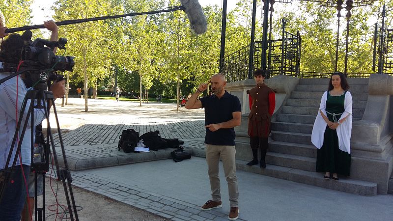 Antonio Lobato durante la grabación de una de las pruebas