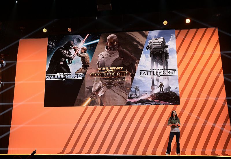 Game Maker Electronic Arts (EA) Hosts Its Annual Press Conference In Los Angeles