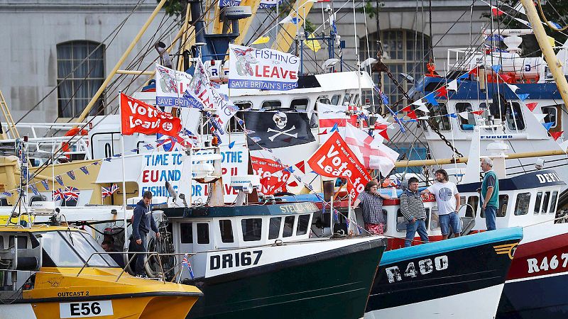 Entre las naves que han participado en el acto propagandístico había también barcos pesqueros. REUTERS/Stefan Wermuth