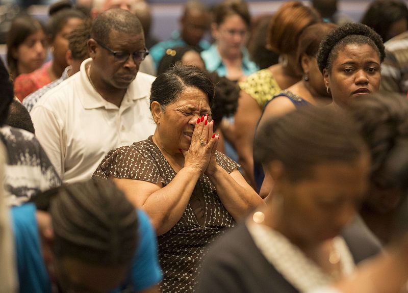 Vigilia por la muerte de Alton Sterling, un hombre negro de 37 años, en Baton Rouge, Louisiana.