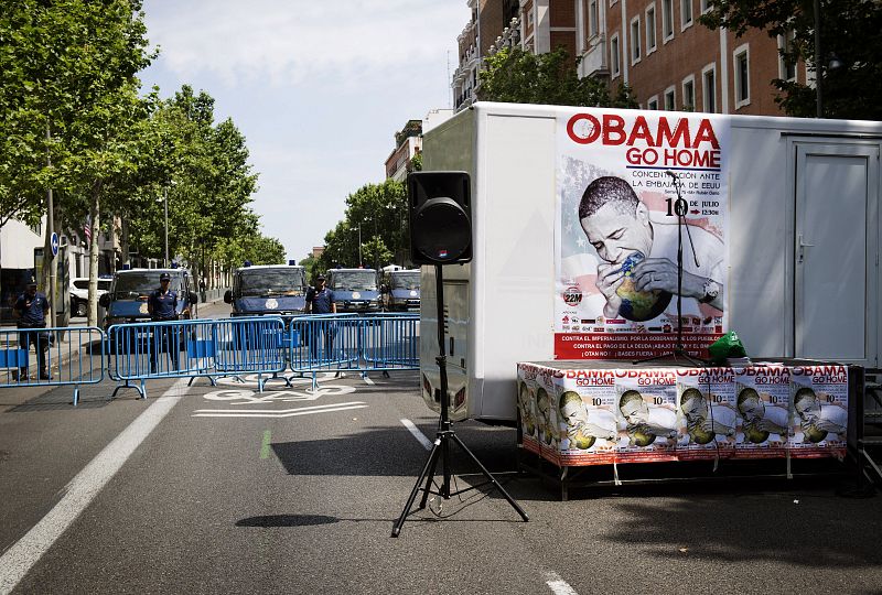 Protestas contra la visita de Obama