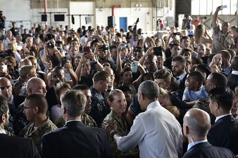 Con los militares de Rota y sus familias