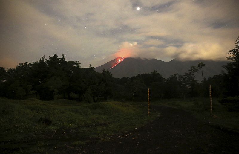 Erupción del volcán de Fuego en Guatemala