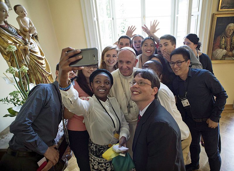 Un selfie con el papa Francisco