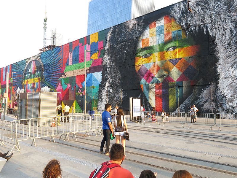 El mural de Kobra será un legado cultural para la ciudad de Río de Janeiro.