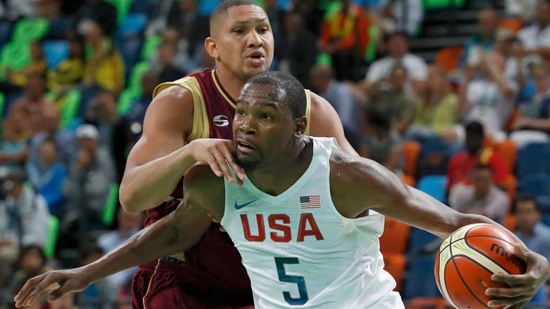 Kevin Durant, durante el encuentro ante Venezuela