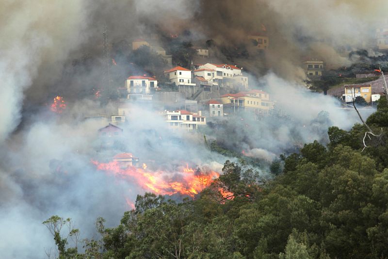 La capital de Madeira se encuentra bajos llamas, que han provocado la muerte de al menos 3 personas