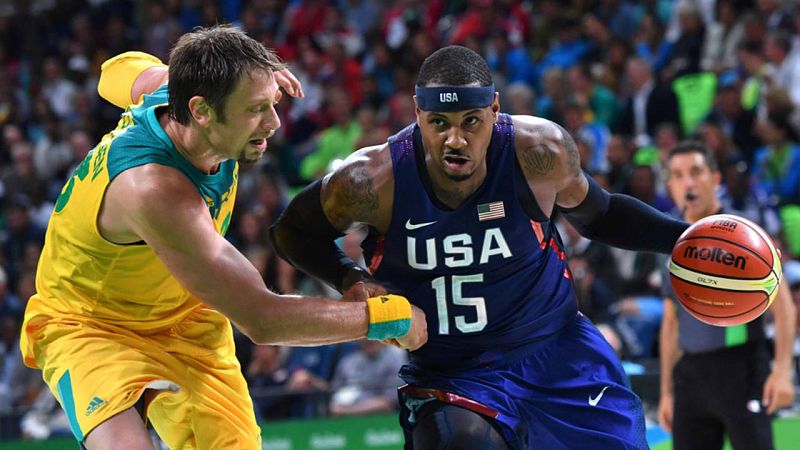 Carmelo Anthony lideró la victoria estadounidense