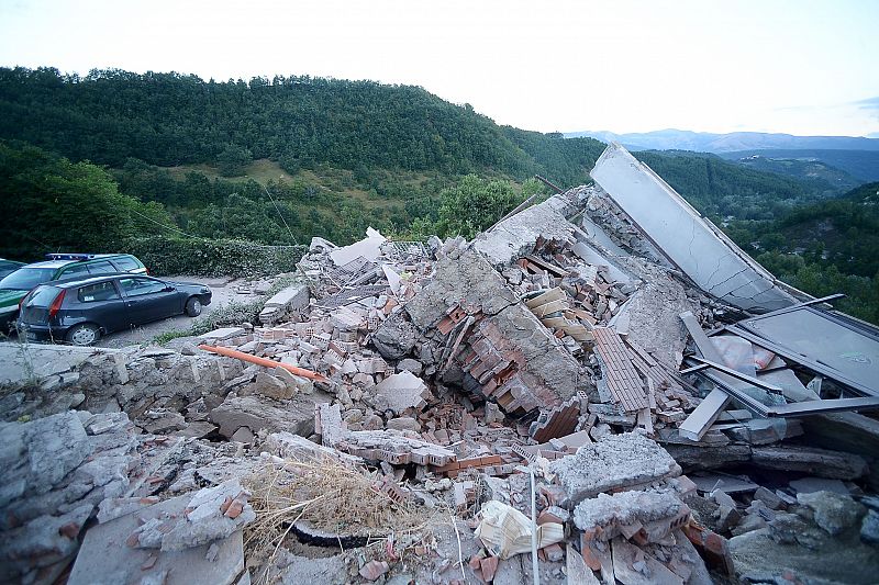 El terremoto ha sacudido duramente la ciudad de Amatrice.