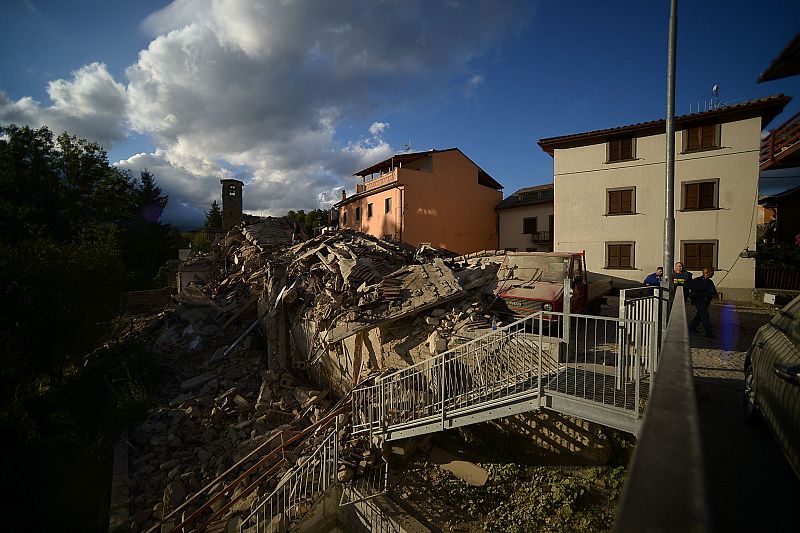 La localidad de Amatrice ha sufrido grandes daños materiales.