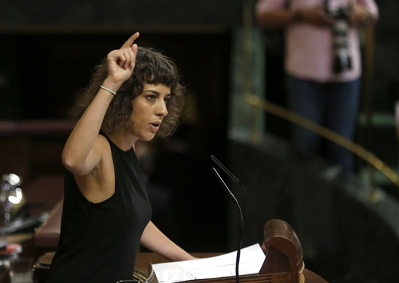 La portavoz de En Marea, Alexandra Fernández.
