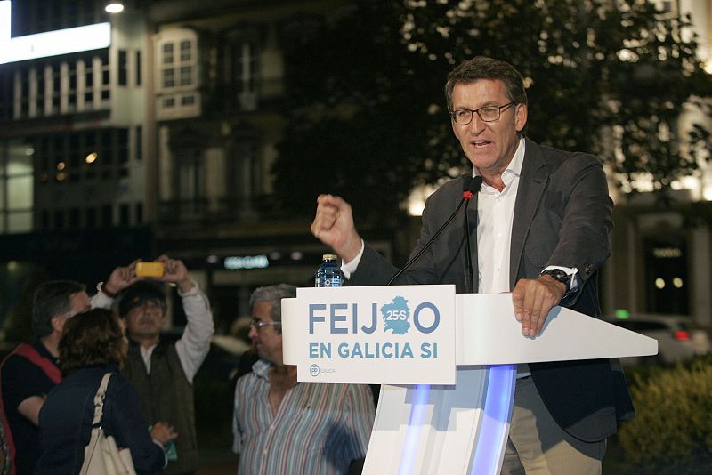 El candidato del PPdeG a la Presidencia de la Xunta, Alberto Núñez Feijóo, ha pedido el voto en aras del "progreso" de Galicia.