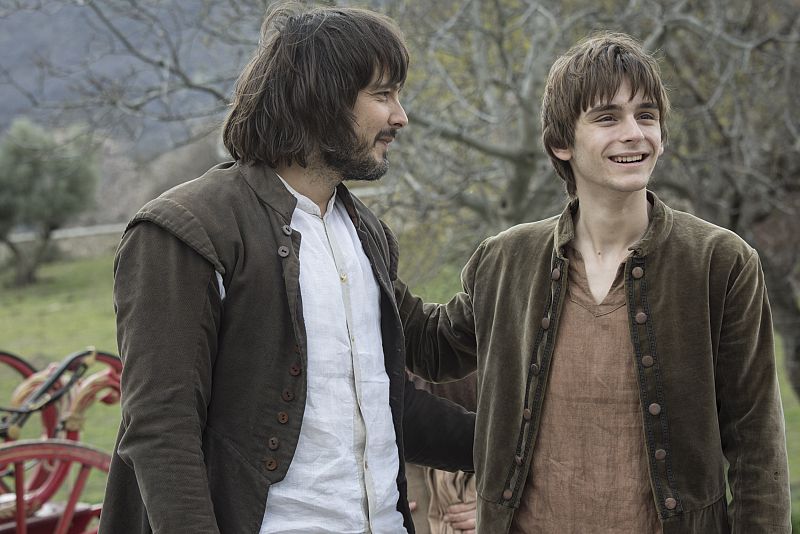 Águila Roja - Gonzalo y Alonso, frente al Palacio Real