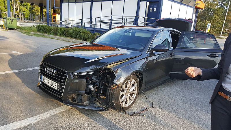 Puigdemont, ileso tras sufrir un accidente con su coche
