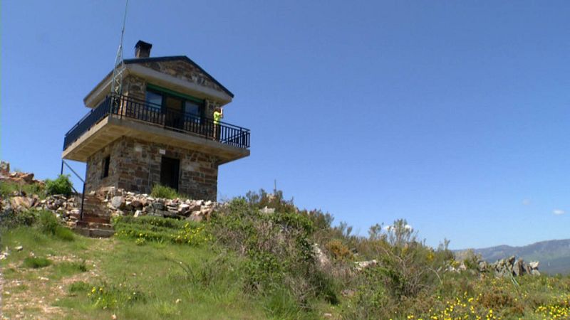 La torre de vigilancia de Castrocontrigo, León.