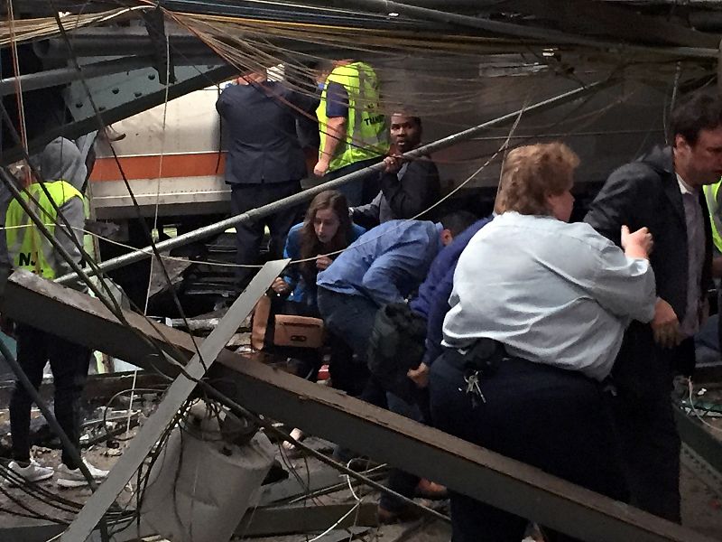 New Jersey Transit Commuter Train Crashes At Hoboken Terminal