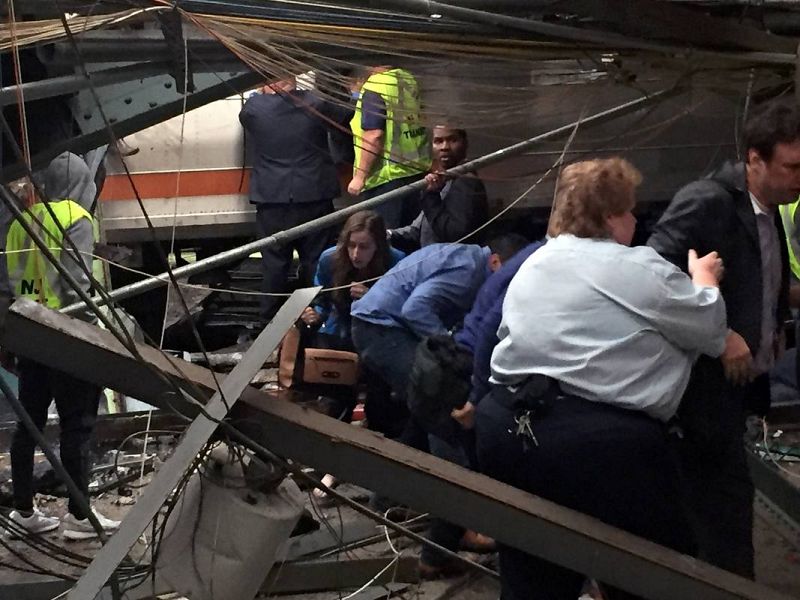 New Jersey Transit Commuter Train Crashes At Hoboken Terminal