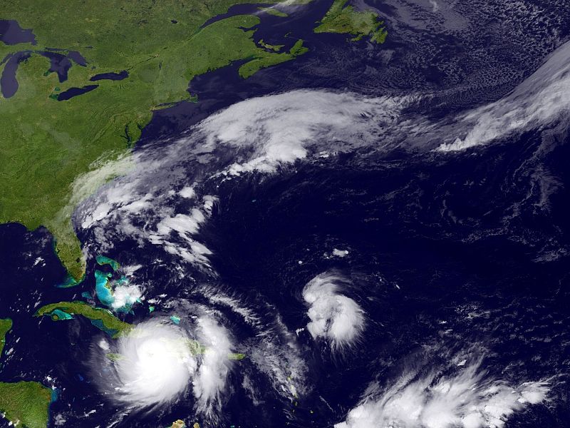 Hurricane Matthew is seen in the Caribbean Sea an image from NOAA's GOES East satellite