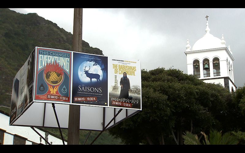 Cartelera del FICMEC en Garachico