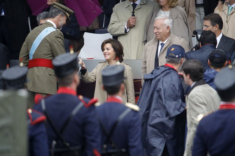 El rey Felipe con la vicepresidenta del Gobierno en Funciones