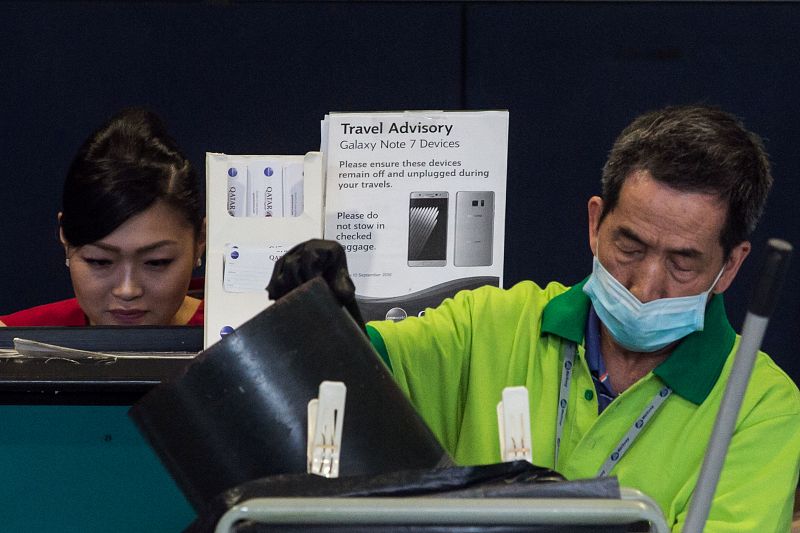 Samsung ofrece teléfonos de reemplazo del Galaxuy Note 7 en aeropuertos surcoreanos
