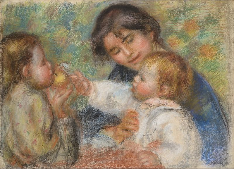 'Niño con manzana o Gabrielle, Jean Renoir y una niña', hacia 1895-1896.