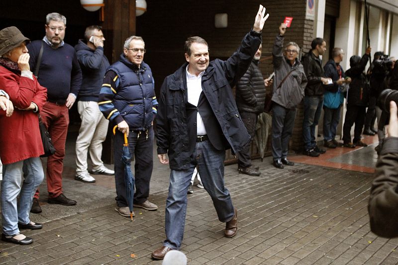 El alcalde de Vigo, Abel Caballero, a su llegada a la sede del PSOE