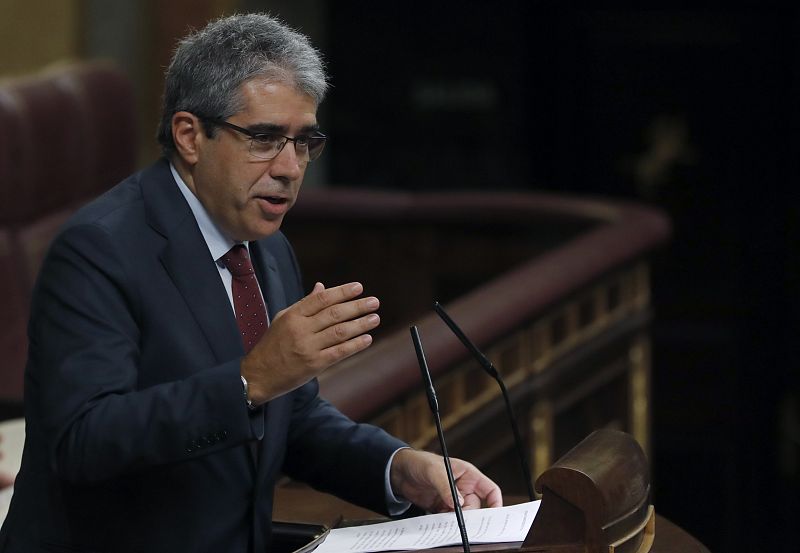 El portavoz del Partit Demòcrata Europeu Català (PDECat), Francesc Homs, durante su intervención en la sesión de la tarde.
