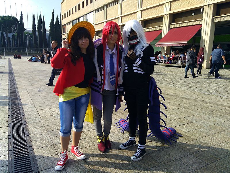 Luffy "Sombrero de Paja" de 'One Piece' acompañado