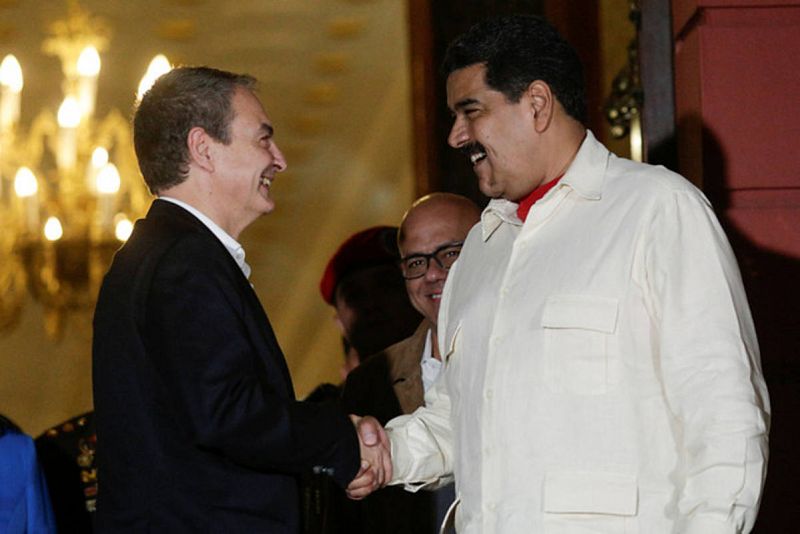 Zapatero y Maduro se reunieron el pasado lunes en Caracas, Venezuela