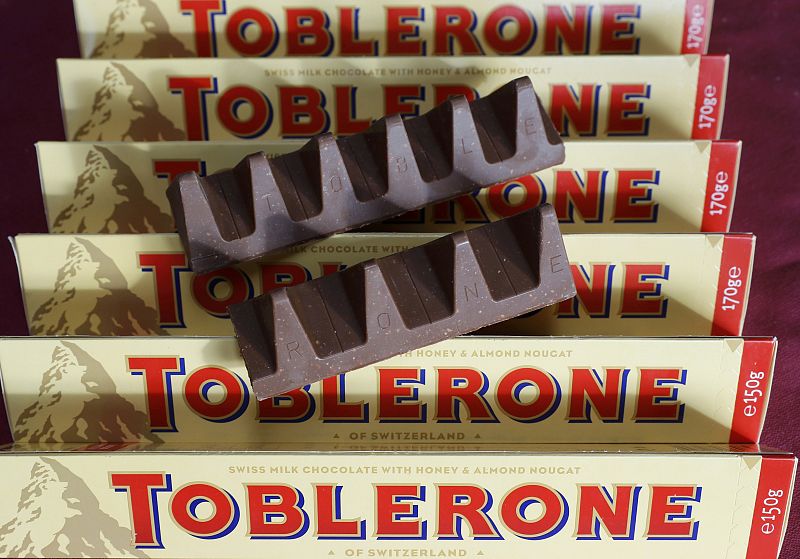 Toblerone vende barritas de chocolate con menos triángulos en el Reino Unido