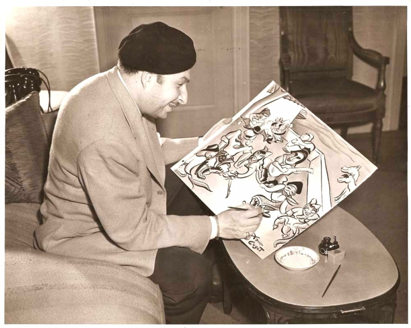 El músico Xavier Cugat empezó en Hollywood como caricaturista