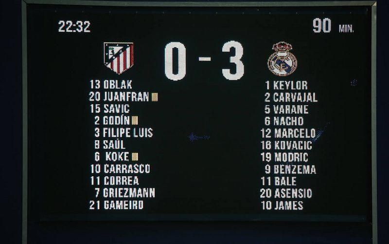 El marcador refleja el 0-3 final.