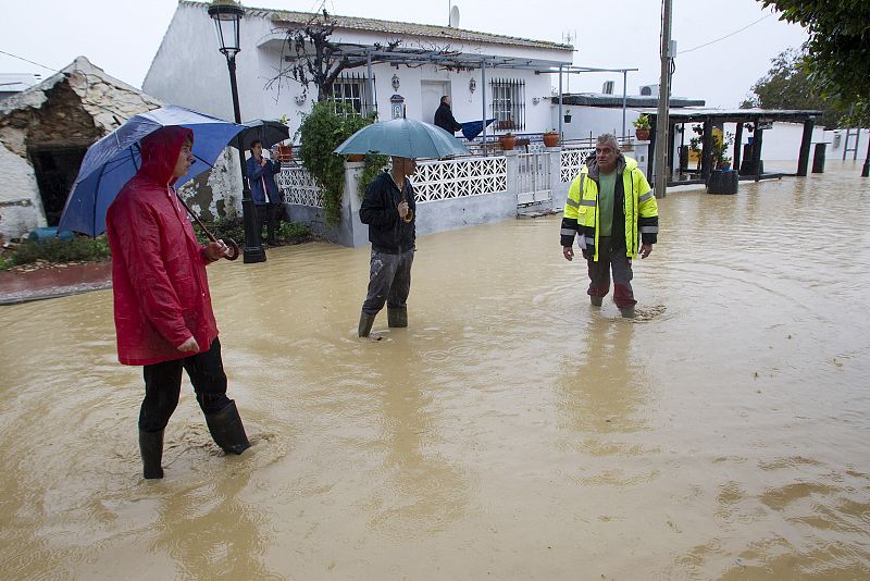 Graves inundaciones por fuertes lluvias en la provincia de Málaga