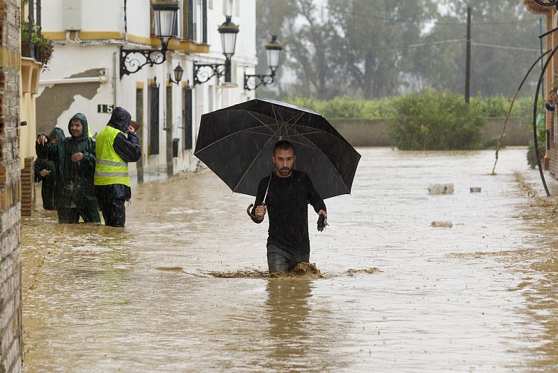 Graves inundaciones por fuertes lluvias en la provincia de Málaga