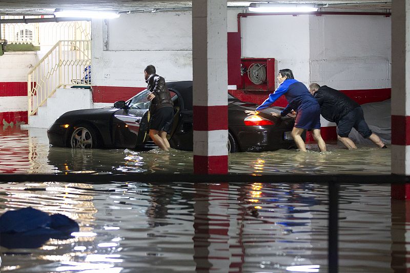 Graves inundaciones por fuertes lluvias en la provincia de Málaga