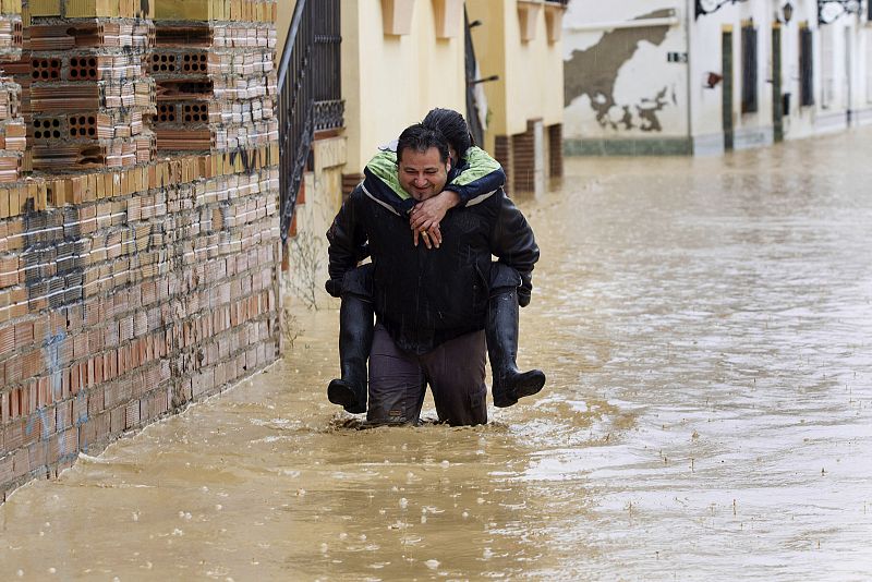 Graves inundaciones por fuertes lluvias en la provincia de Málaga